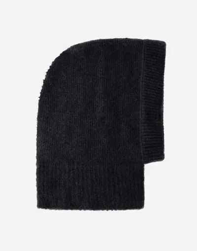 Herno Balaclava In Plain Alpaca Wool In Black