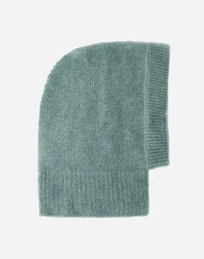 Herno Balaclava In Plain Alpaca Wool In Green