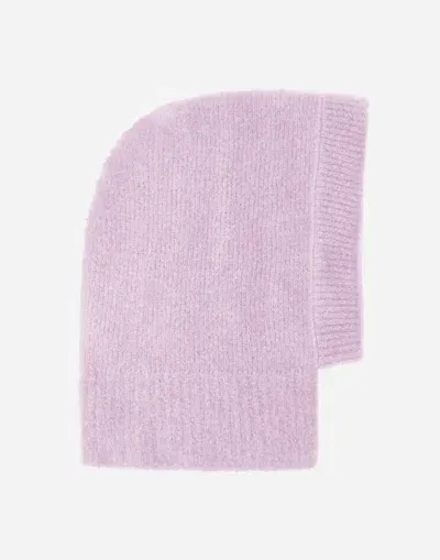 Herno Balaclava In Plain Alpaca Wool In Pink