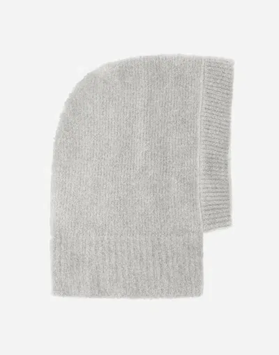 Herno Balaclava In Plain Alpaca Wool In Putty