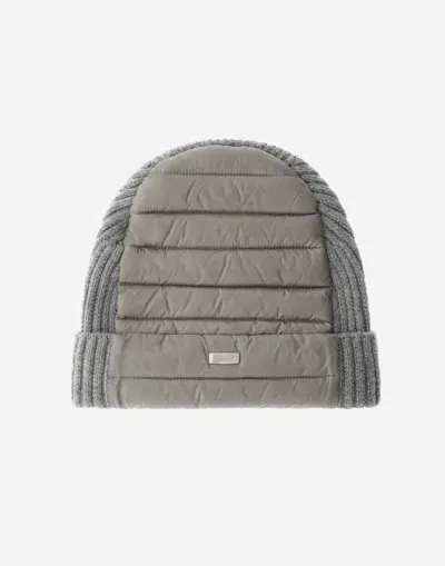 Herno Beanie In Nylon Ultralight In Light Grey