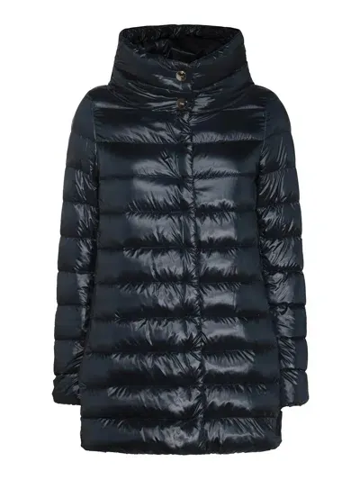 Herno Blue Navy Down Jacket In Azul Oscuro