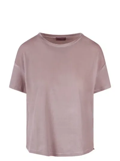 Herno Glamour Chenille Resort T-shirt In Pink