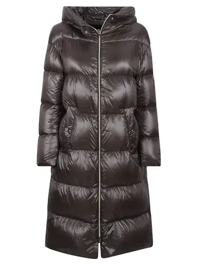 Herno Coats Anthracite In Brown