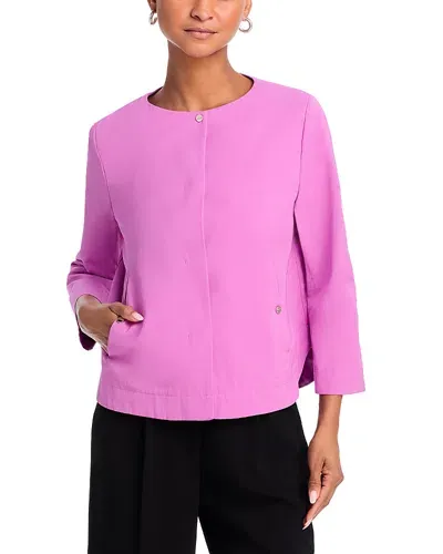 Herno Collarless Jacket In Pink