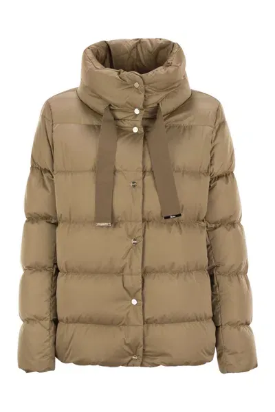 Herno Down Jacket With Ring Collar In Green