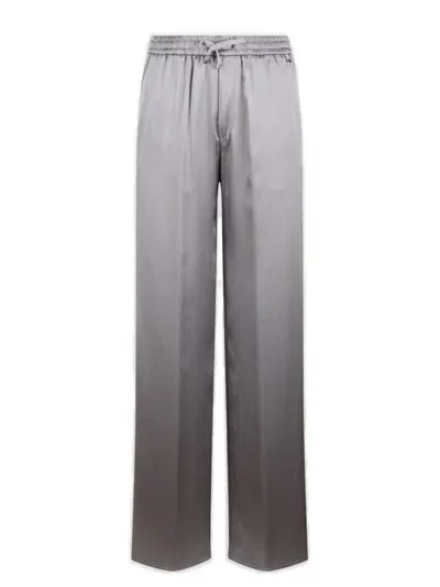 Herno Drawstring Elastic Waist Pants In Grey