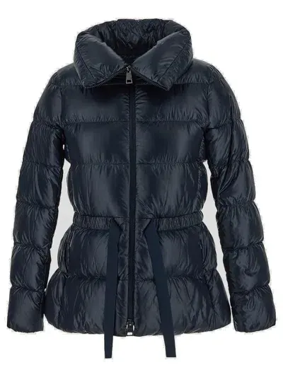 Herno Drawstring Waist Padded Coat In Blue