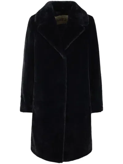 Herno Faux-fur Coat In Black