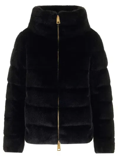 Herno Faux Fur Jacket In Black