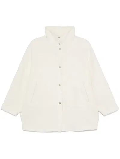 Herno Fleece Coat In White