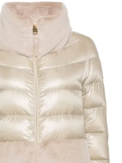 Herno Full Zip Down Jacket In Neutral