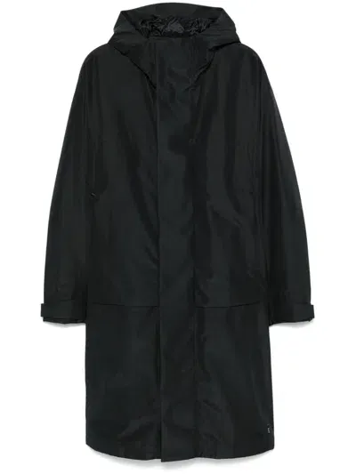 Herno Hooded Coat In Black