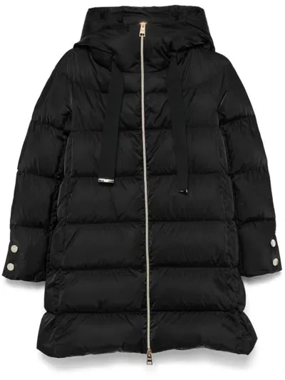 Herno Hooded Coat In Black