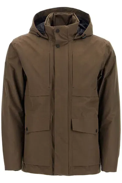 Herno Laminar Gore-tex Field Jacket In Khaki