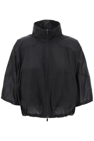 Herno Laminar Windbreaker Jacket In Liquid Shine Finish In Black