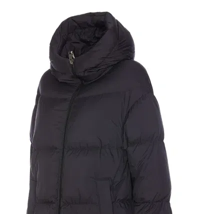 Herno Long Hooded Down Jacket In Black