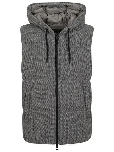 Herno Knitted Gilet In Grey