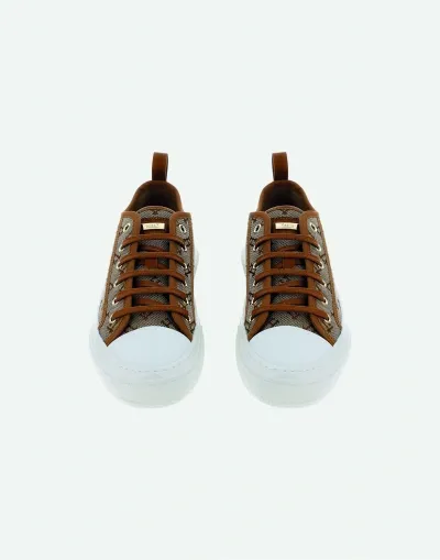 Herno Monogram Trainers In Brown