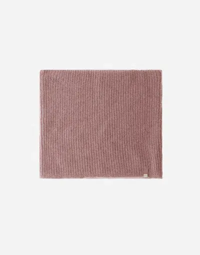 Herno Neck Warmer In Plain Alpaca Wool In Pink