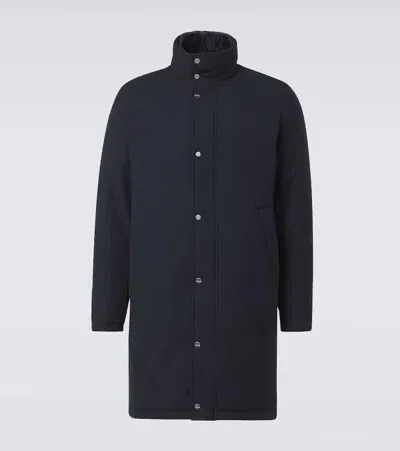 Herno Paneled Down Coat In Blue