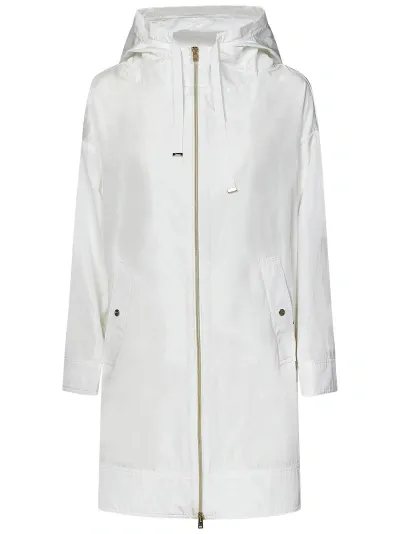 Herno Hooded Nylon Parka In White