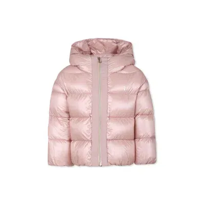 Herno Kids' Pink Padded Coat For Girl In Light Pink