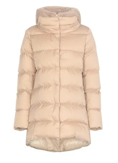 Herno Coats Beige In Neutrals