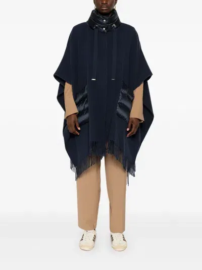 Herno Resort Poncho In Blue