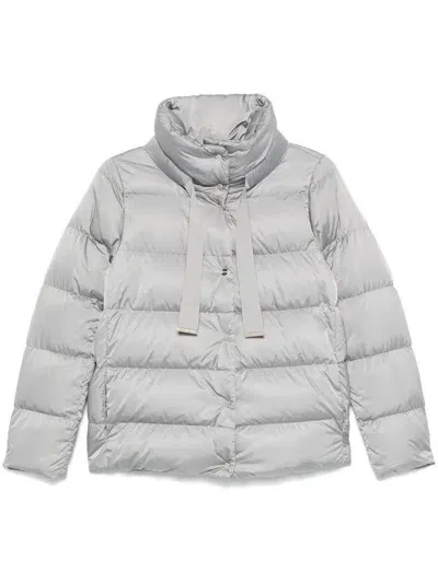 Herno Satin Puffer Jacket In Grey