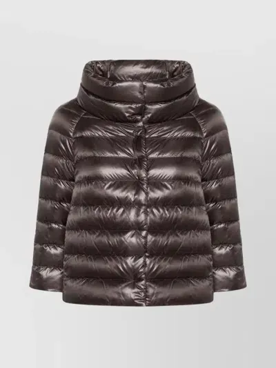 Herno Sofia Short Down Jacket In Grey