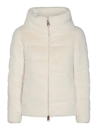 Herno White Down Jacket In Blanco