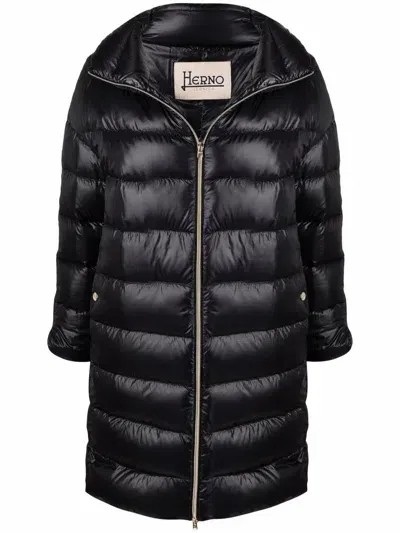 Herno Women's Matilde Midi Down Jacket In Black