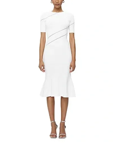 Herve Leger Beth Dress In Alabaster