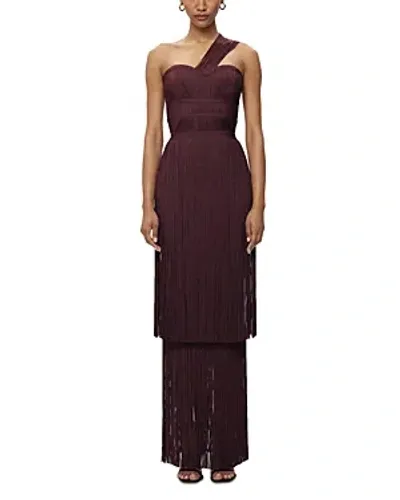 Herve Leger Daniela Gown In Malbec