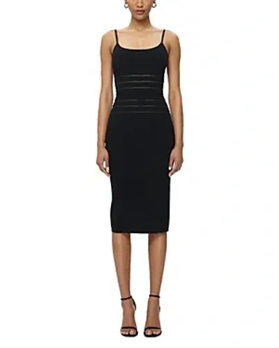 Herve Leger Kiera Midi Dress In Black