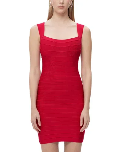 Herve Leger The Eliza Bandage Dress In Rio Red