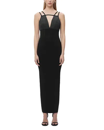 Herve Leger The Jocelyn Strappy Gown In Black