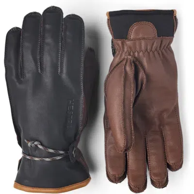 Hestra Wakayama Leather Gloves In Navy/brown