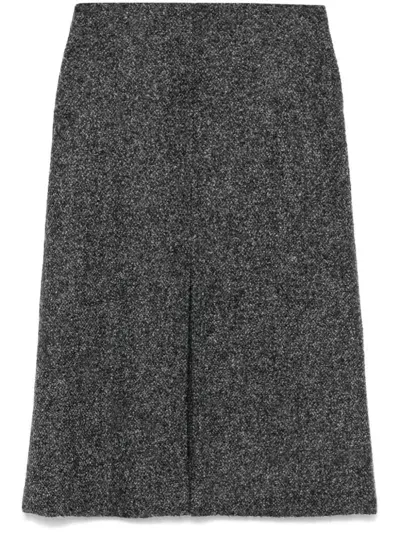 Hevo Melpignano Midi Skirt In Grey