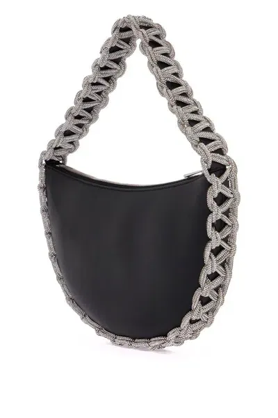 Hibourama Cloe Handbag With Crystals In Black