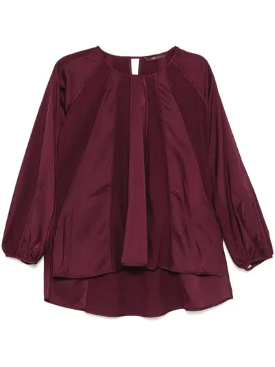 High Give Chase Panelled Blouse In Red