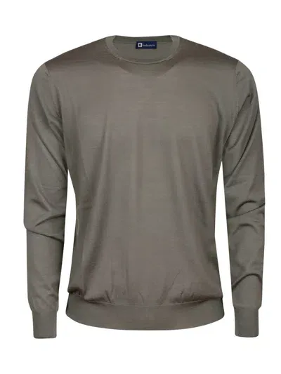 Hindustrie Crewneck Ls Royal Merino In Taupe