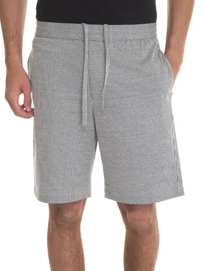 Hindustrie Shorts-seersacher Bermuda Short In Blue