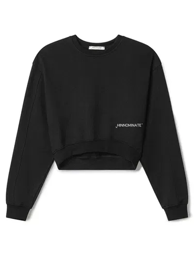 Hinnominate Print Crew-neck Sweatshirt In Black  