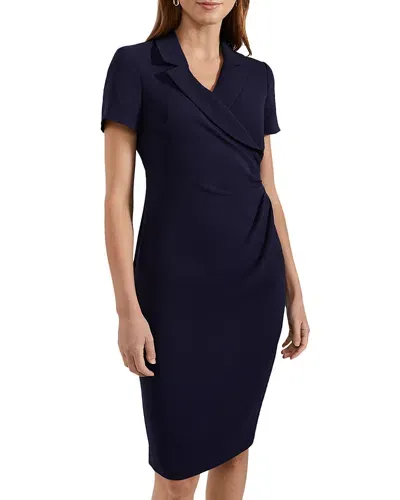 Hobbs London Beck Wrap Sheath Dress In Midnight Navy