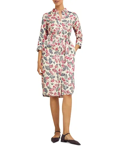 Hobbs London Francis Printed Shirtdress In Cream Multi