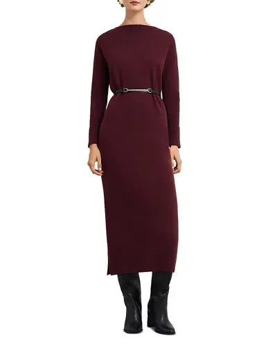 Hobbs London Hartsfirth Sweater Dress In Cocoa Brown