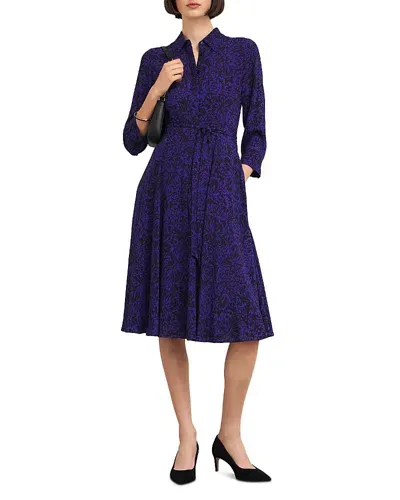 Hobbs London Lainey Shirt Dress In Navy Blue