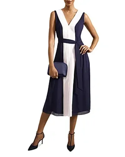 Hobbs London Lila Dress In Navy Pale